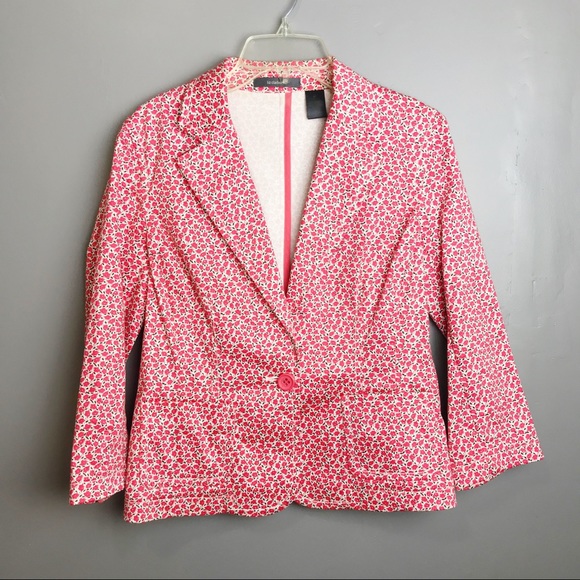 Liz Claiborne floral patterned blazer top - Picture 1 of 4